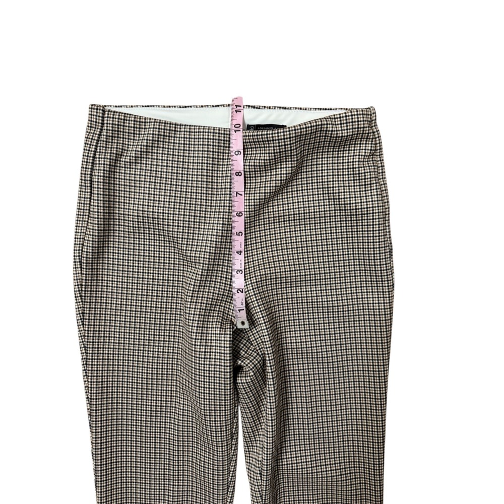 Adrianna Papell Winter Casual Plaid Slim Leg Career Pants Tan Brown Size 8 - Picture 11 of 12